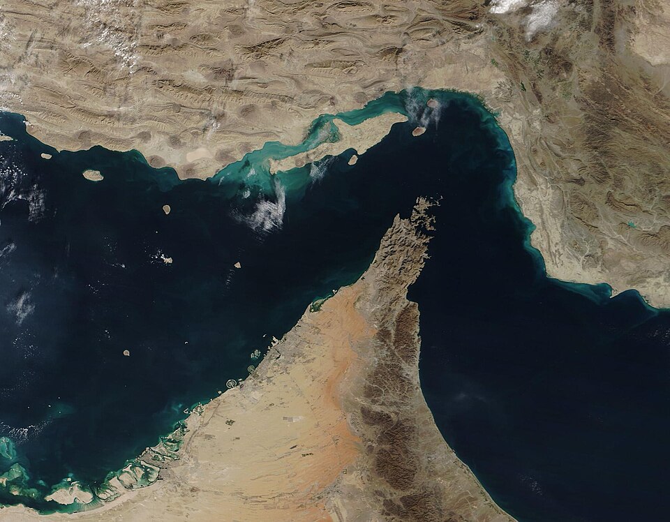 Strait of Hormuz satellite photo