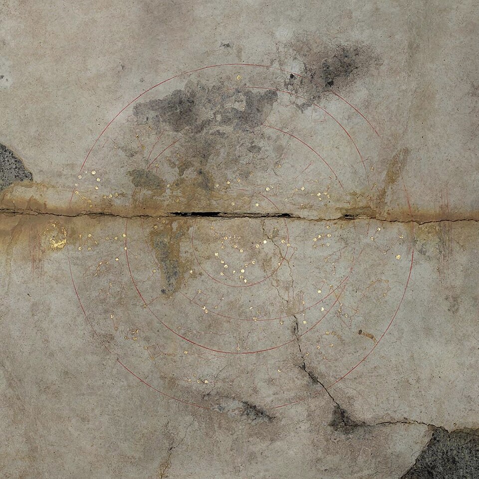 Star chart on the ceiling of the Kitora tomb